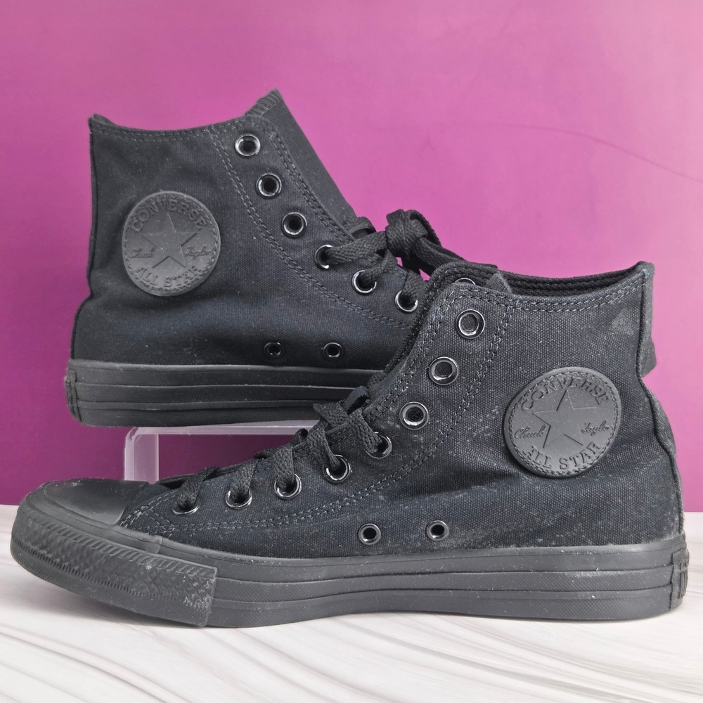 Converse‎ Chuck Taylor All Star High Top 8.5W 6.5M Monochrome Black Sneakers